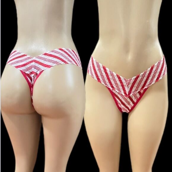 Victorias Secret Christmas and Everyday one size lace glitter thong fits M L - Picture 1 of 8